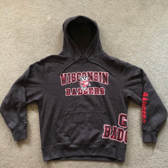 Jansport Shirts Vintage Jansport Wisconsin Badgers Hoodie Poshmark